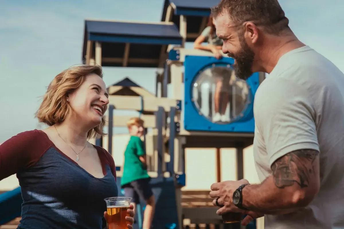 Family on the playground